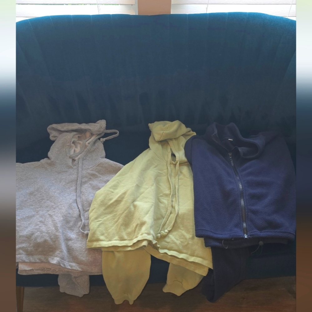 Crop Top Hoodie BUNDLE: Sage Green, Navy Blue, Grey